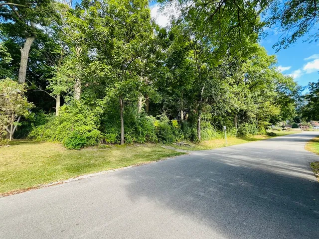 a view of lake with green space