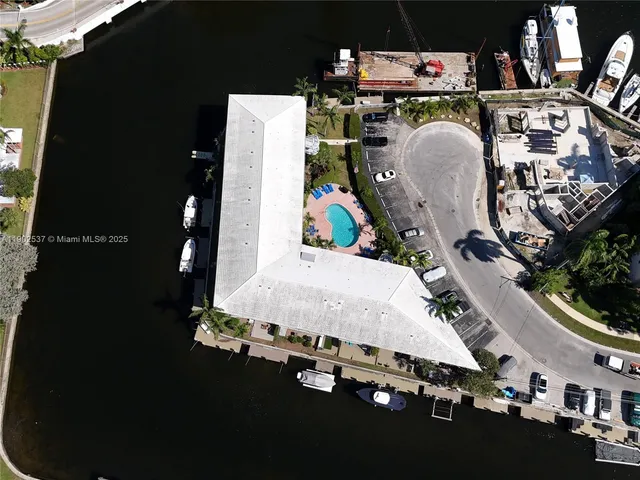 an aerial view of a city