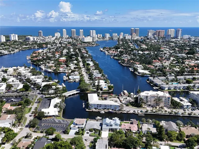 an aerial view of a city
