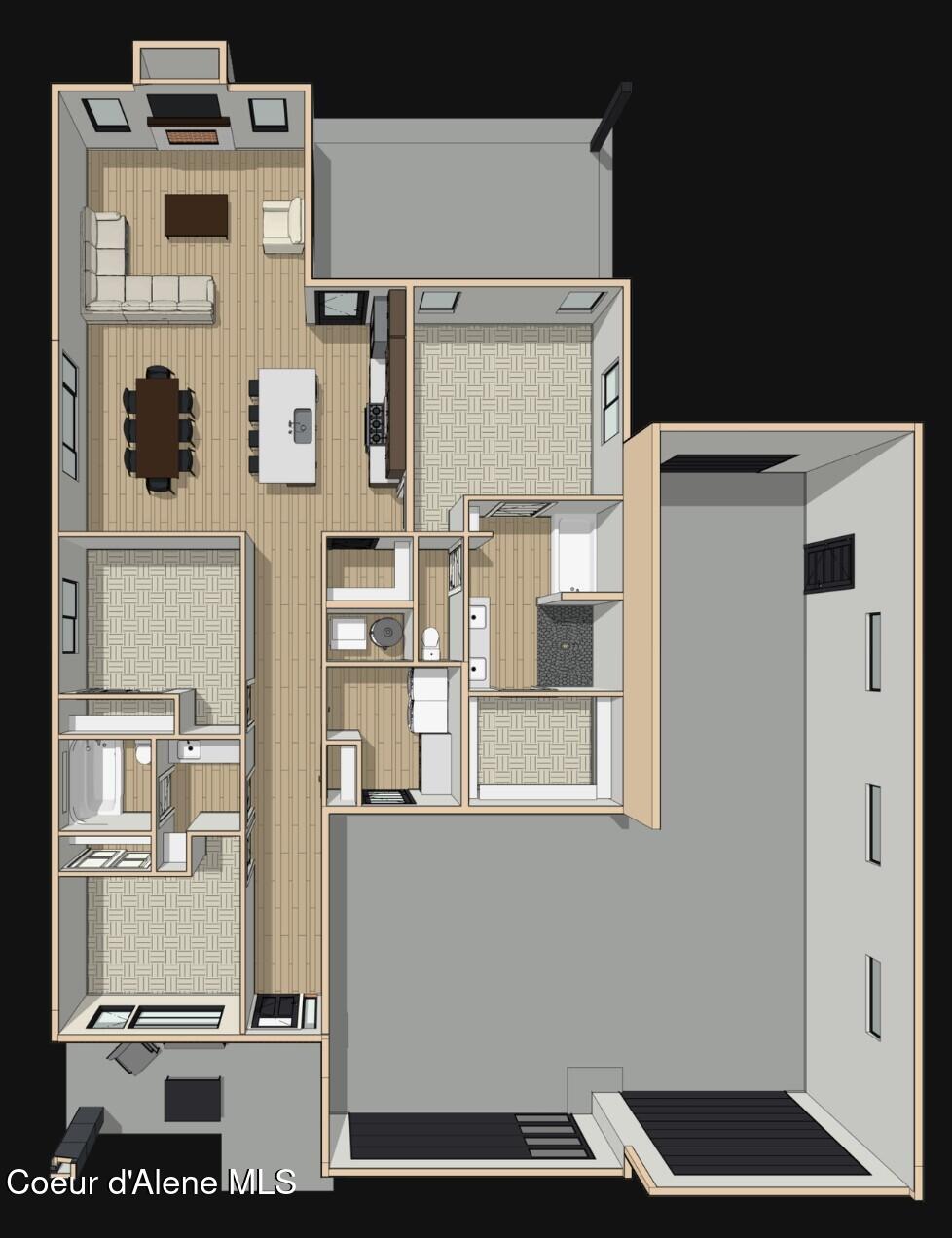 6414 West Frehley Way Rathdrum, ID 83858 - Photo 47 of 48 Salem 3D floor plan