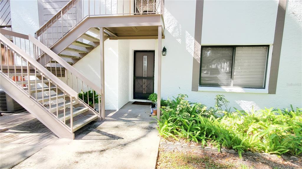603 Baldwin Avenue, Unit B Safety Harbor, FL 34695 - Photo 3 of 32 a view of front door of house with potted plant