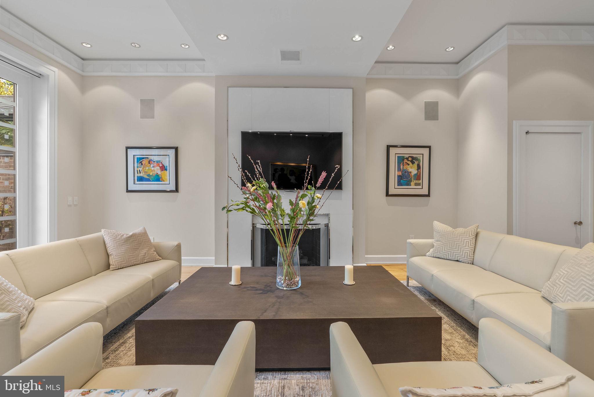 254 South 3rd Street Philadelphia, PA 19106 - Photo 19 of 73 a living room with furniture and a fireplace
