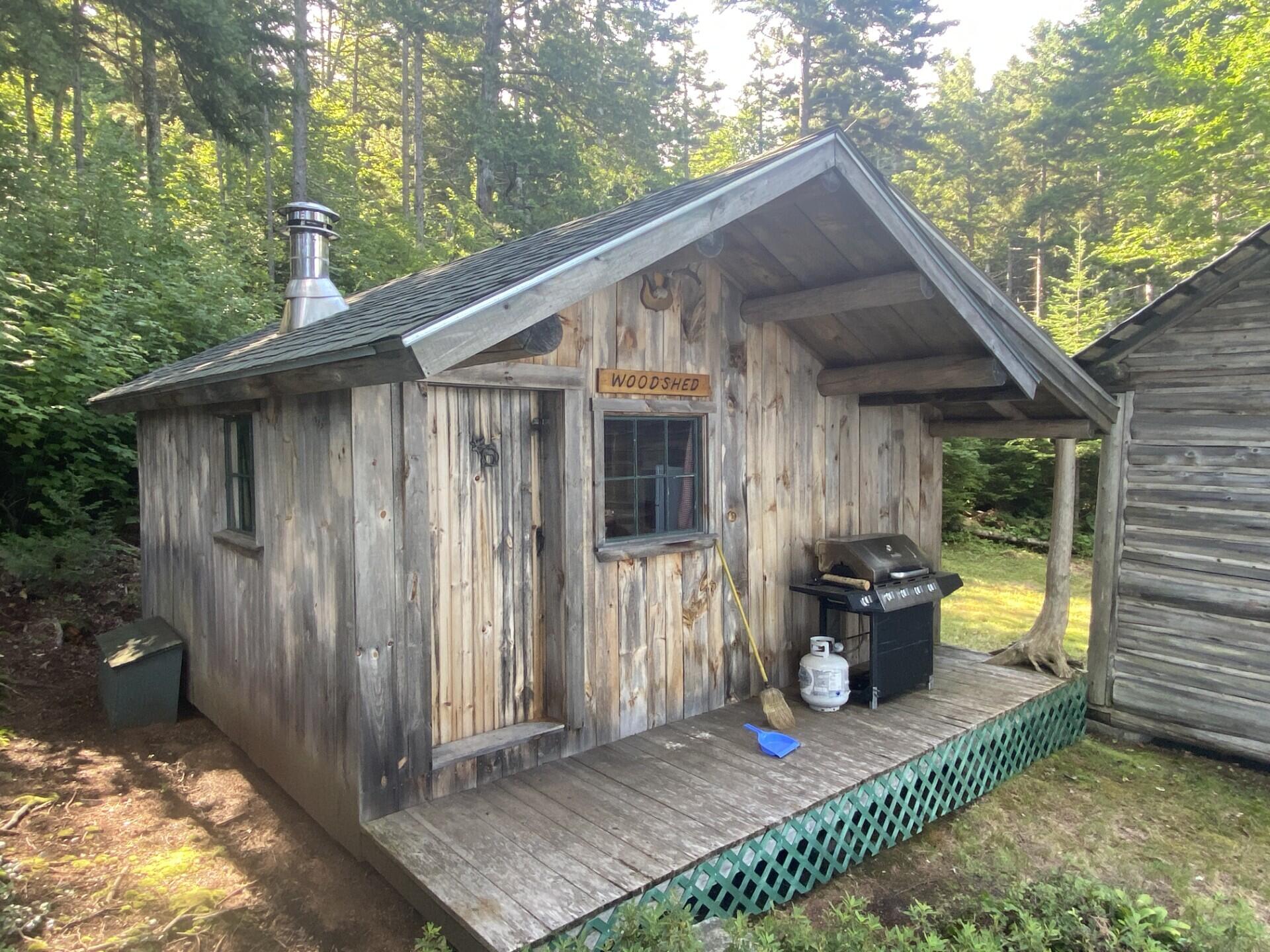 Lot 14 Rowe Pond Road Bingham, ME 04920 - Photo 22 of 49 Front of the woodshed cabin