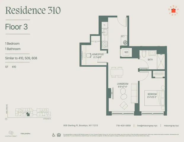 $3,595 | 955 Sterling Place, Unit 410 | Crown Heights