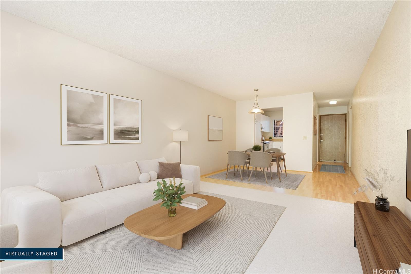 1233 Ala Alii Street, Unit 5 Honolulu, HI 96818 - Photo 3 of 16 a living room with furniture and wooden floor