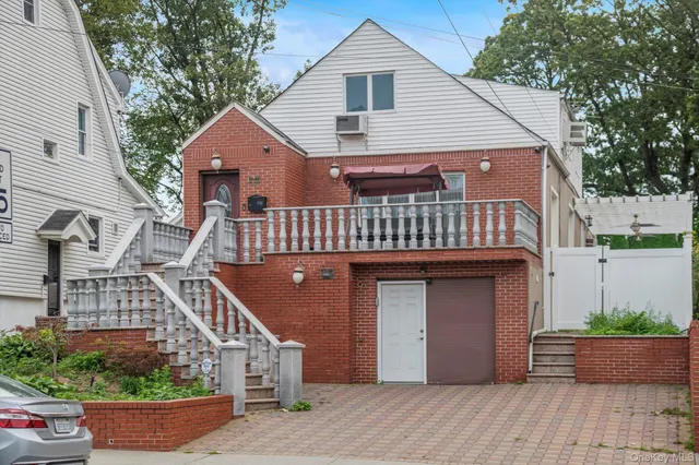 a front view of a house with entryway