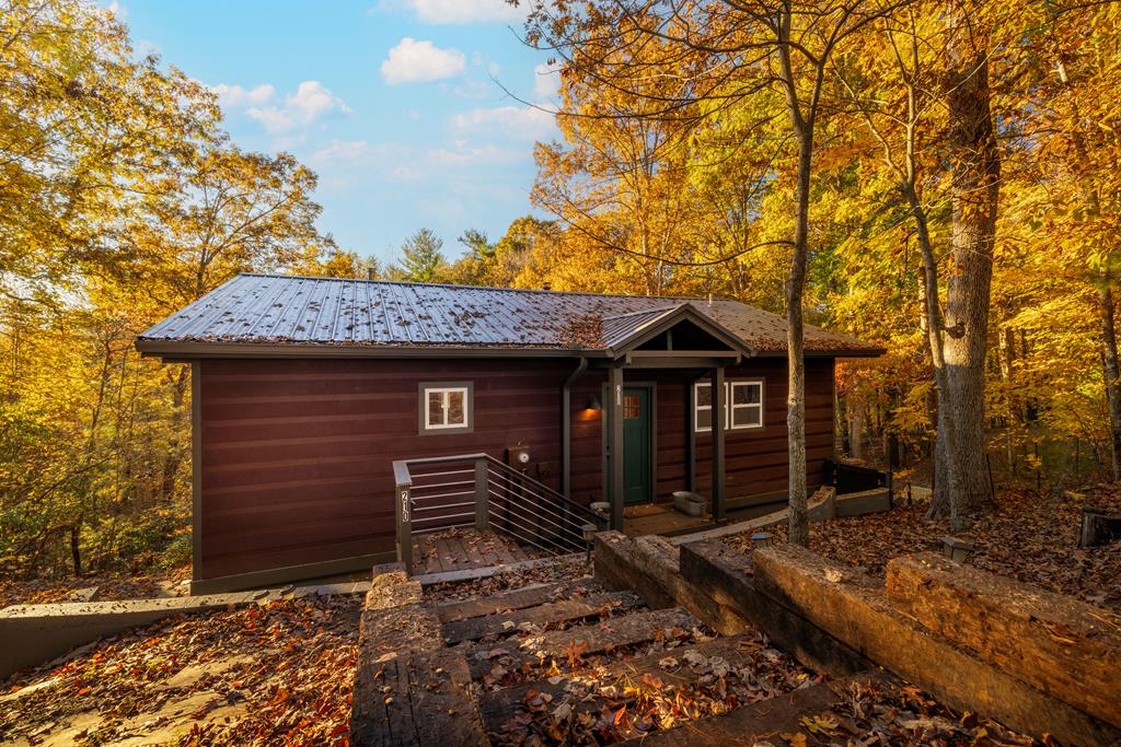 a front view of a house