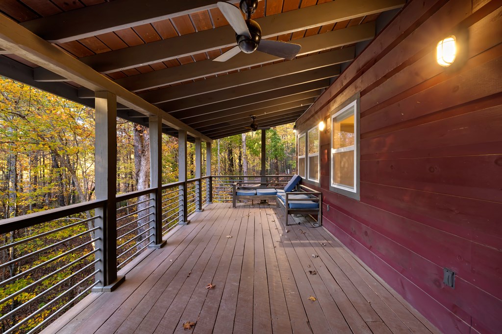 210 East Overbend Trail Blue Ridge, GA 30513 - Photo 17 of 38 a view of outdoor space with wooden floor and outdoor seating