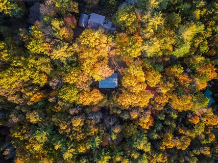 a view of city and mountain
