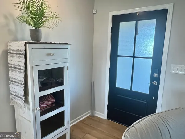 a close view of walk in closet