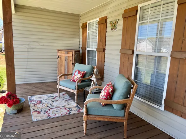 a outdoor space with furniture