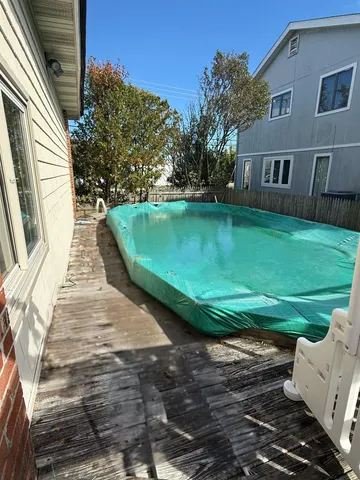a outdoor living space with furniture