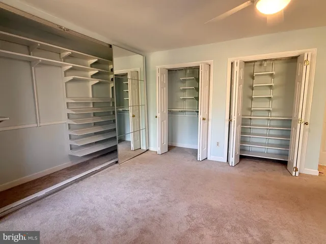 a view of room and closet area