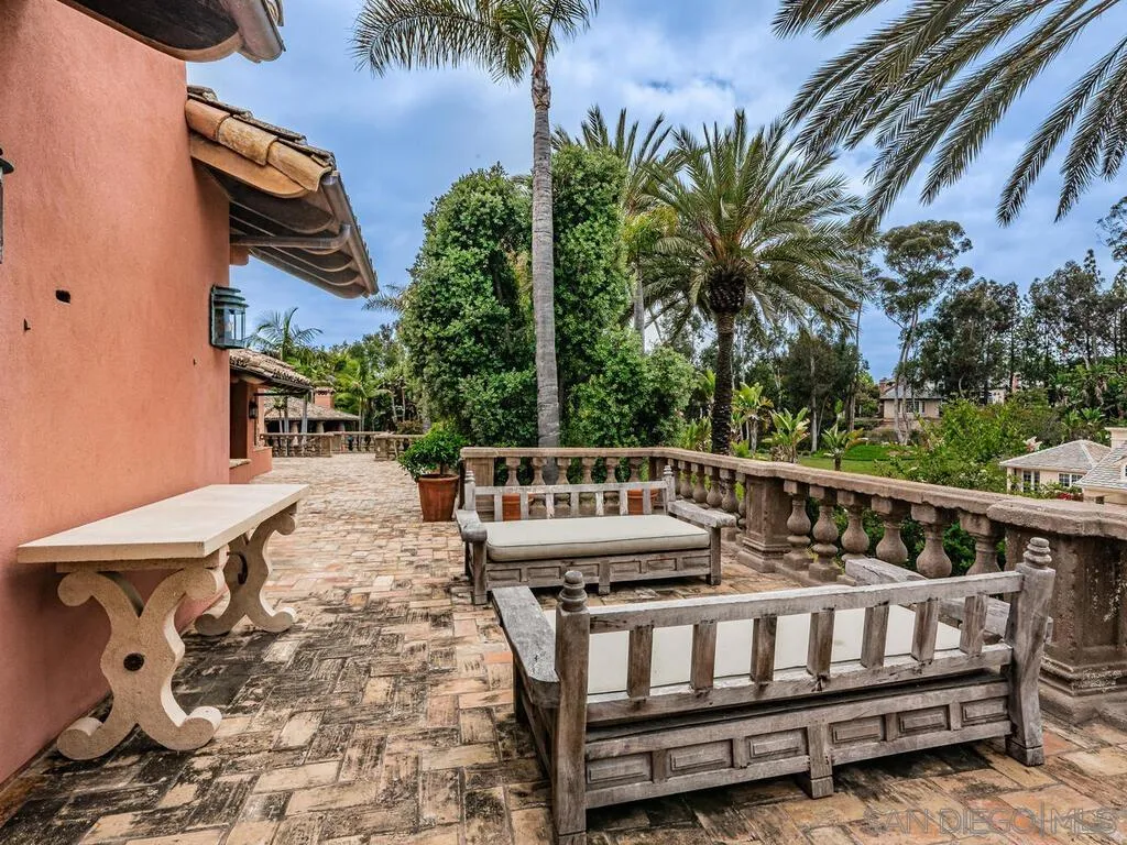 17116 Paseo Hermosa Rancho Santa Fe, CA 92067 - Photo 37 of 59 a view of a balcony with chairs
