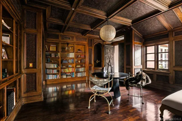 a view of a chairs and table in a patio