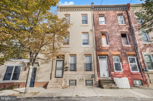 a front view of a building