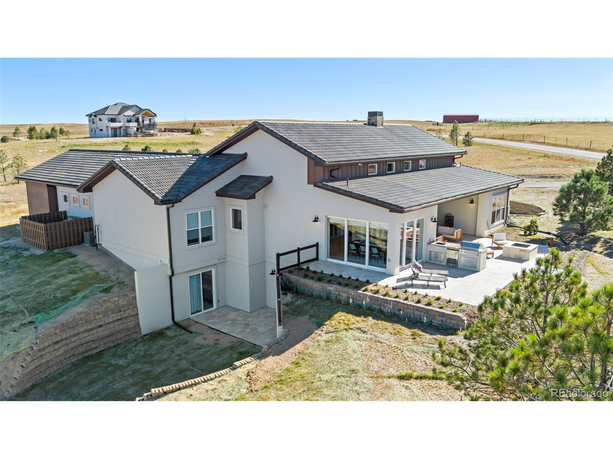 4694 Settlers Ridge Road Colorado Springs, CO 80908 - Photo 37 of 43 a aerial view of a house with table and chairs