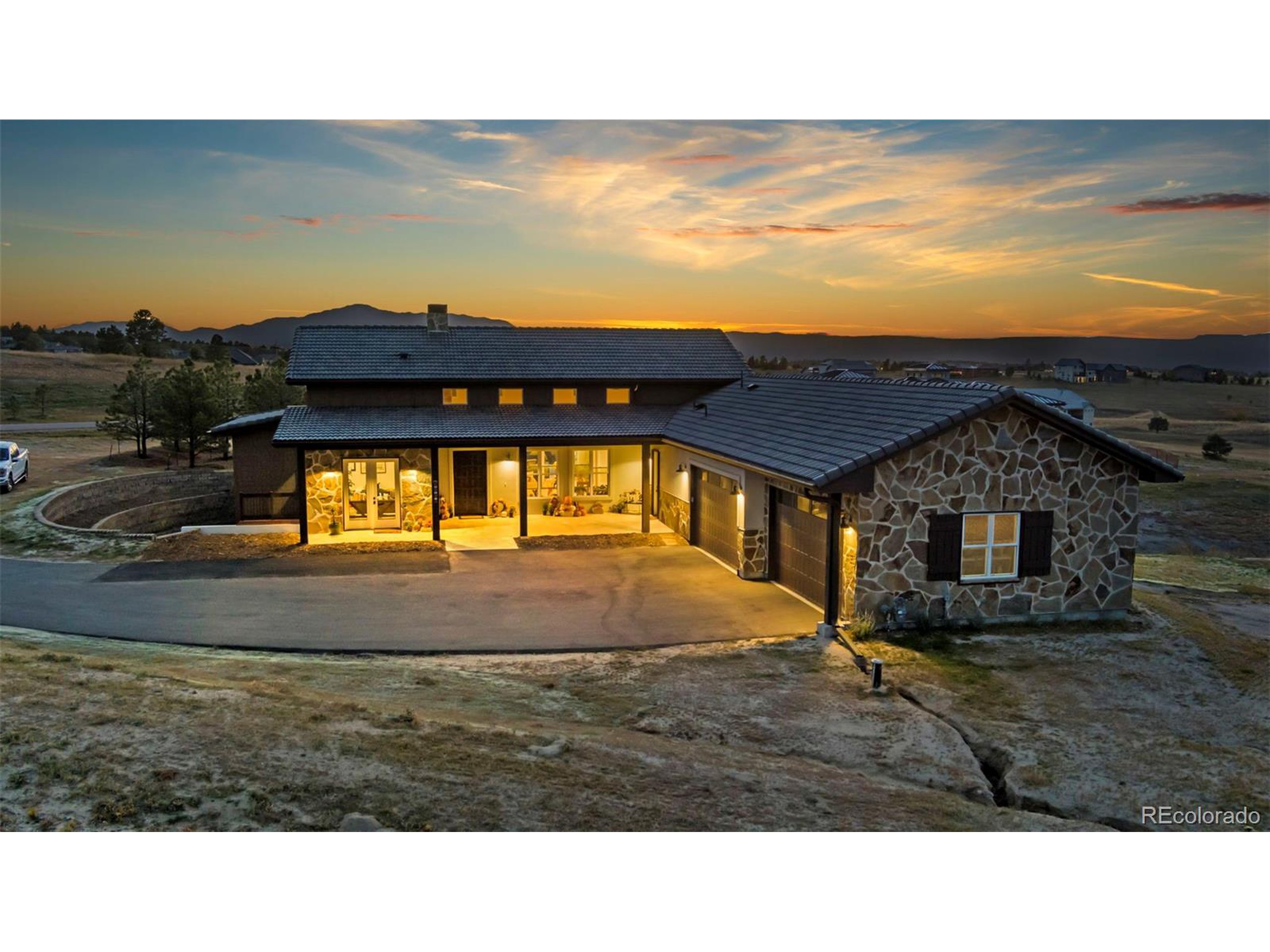4694 Settlers Ridge Road Colorado Springs, CO 80908 - Photo 39 of 43 a view of a house with a yard