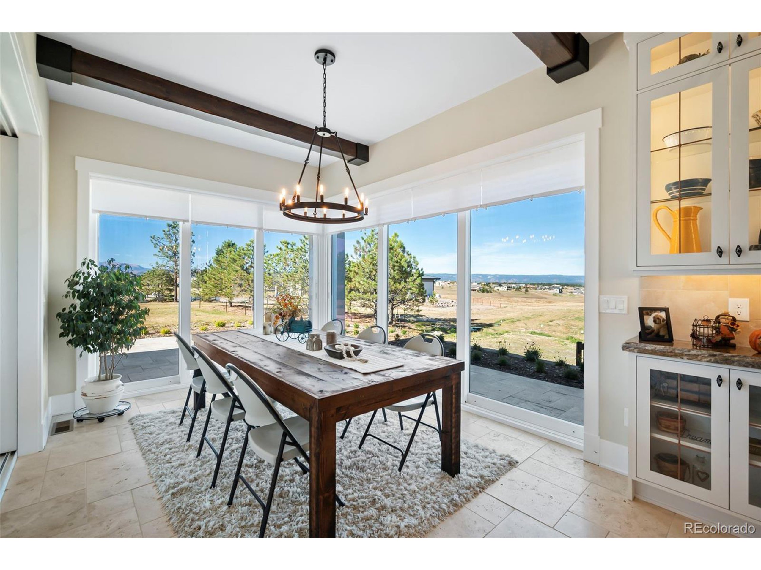 4694 Settlers Ridge Road Colorado Springs, CO 80908 - Photo 10 of 43 a view of a dining room with furniture window and outside view