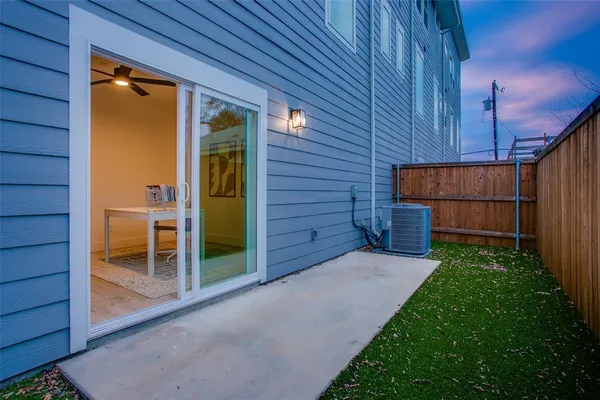 a backyard of a house