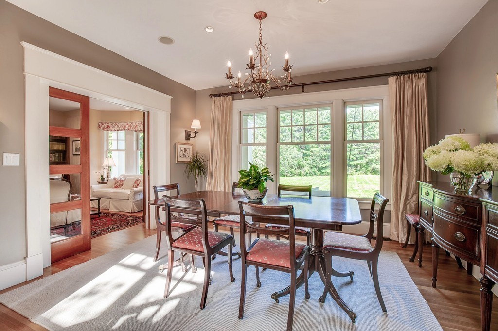 73 Weston Road Lincoln, MA 01773 - Photo 12 of 30 a view of a dining room with furniture window and outside view