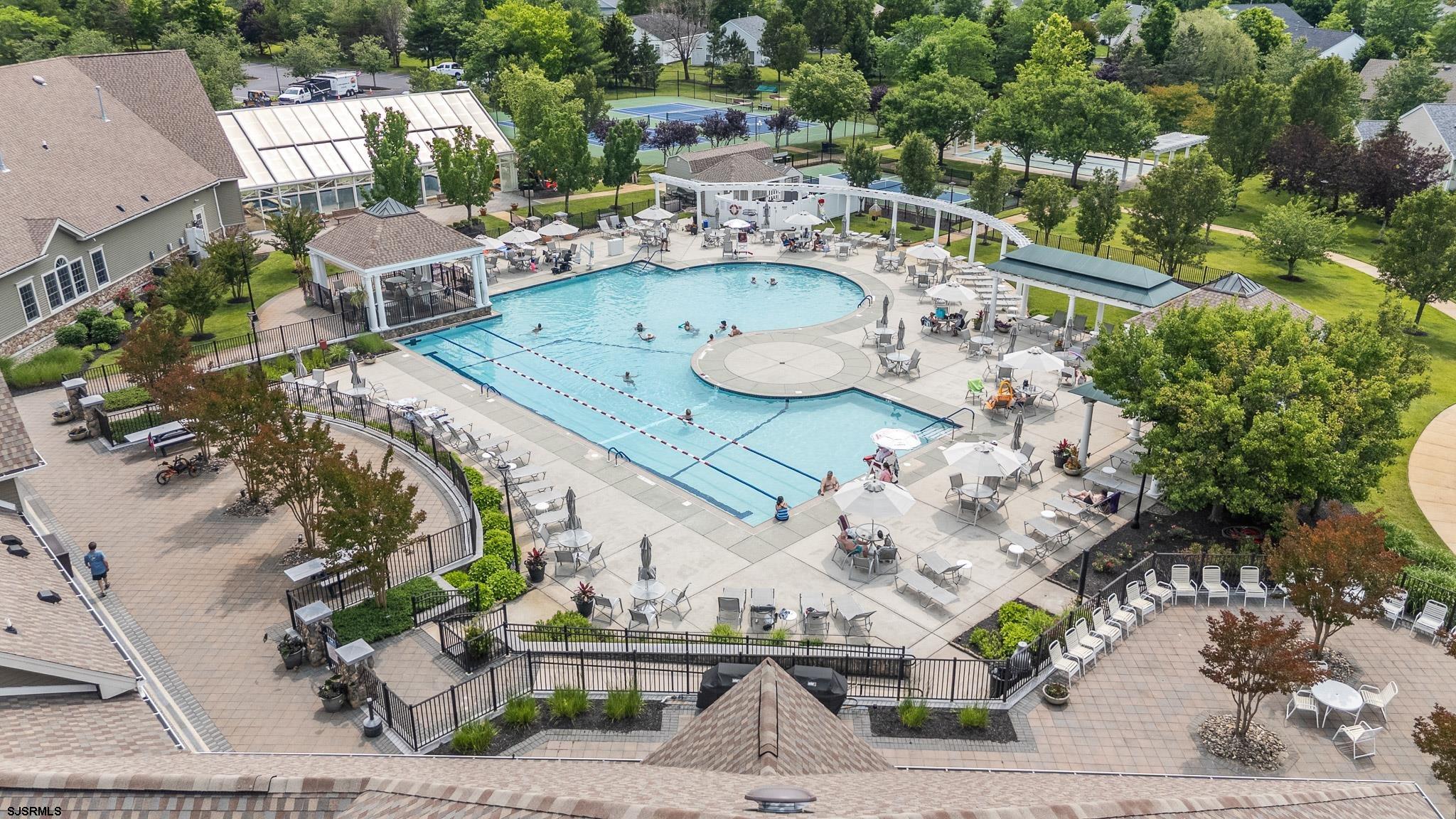 102 Warwick Road Galloway Township, NJ 08205 - Photo 44 of 45 an aerial view of a swimming pool with outdoor seating