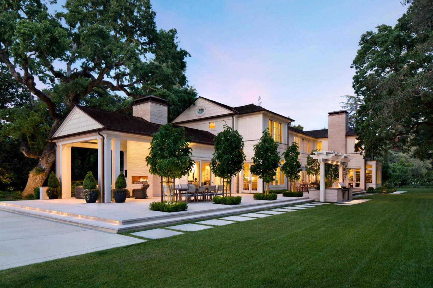 a view of a building with a yard