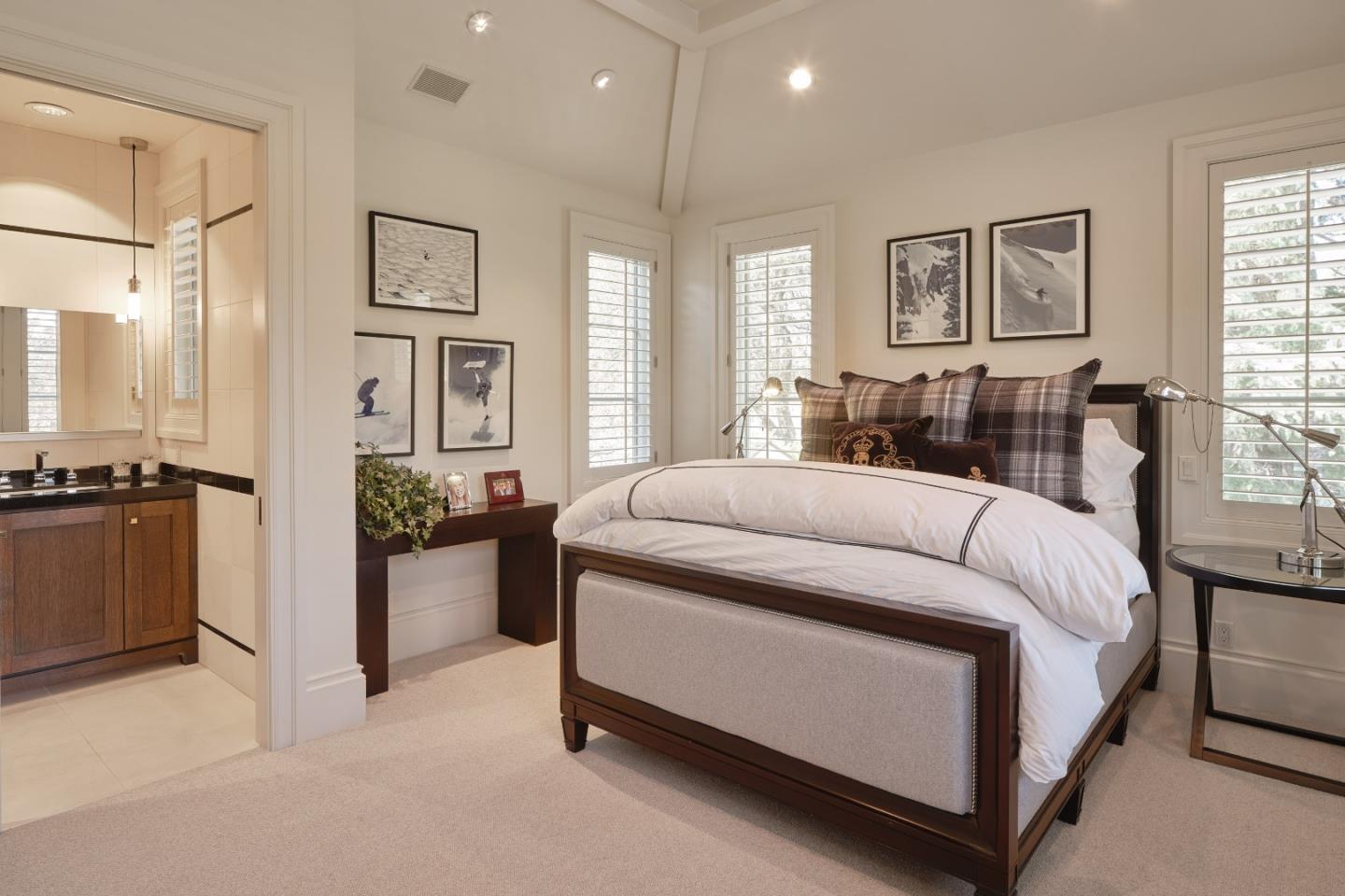 138 Almendral Avenue Atherton, CA 94027 - Photo 29 of 44 a bed room with a bed and a couch