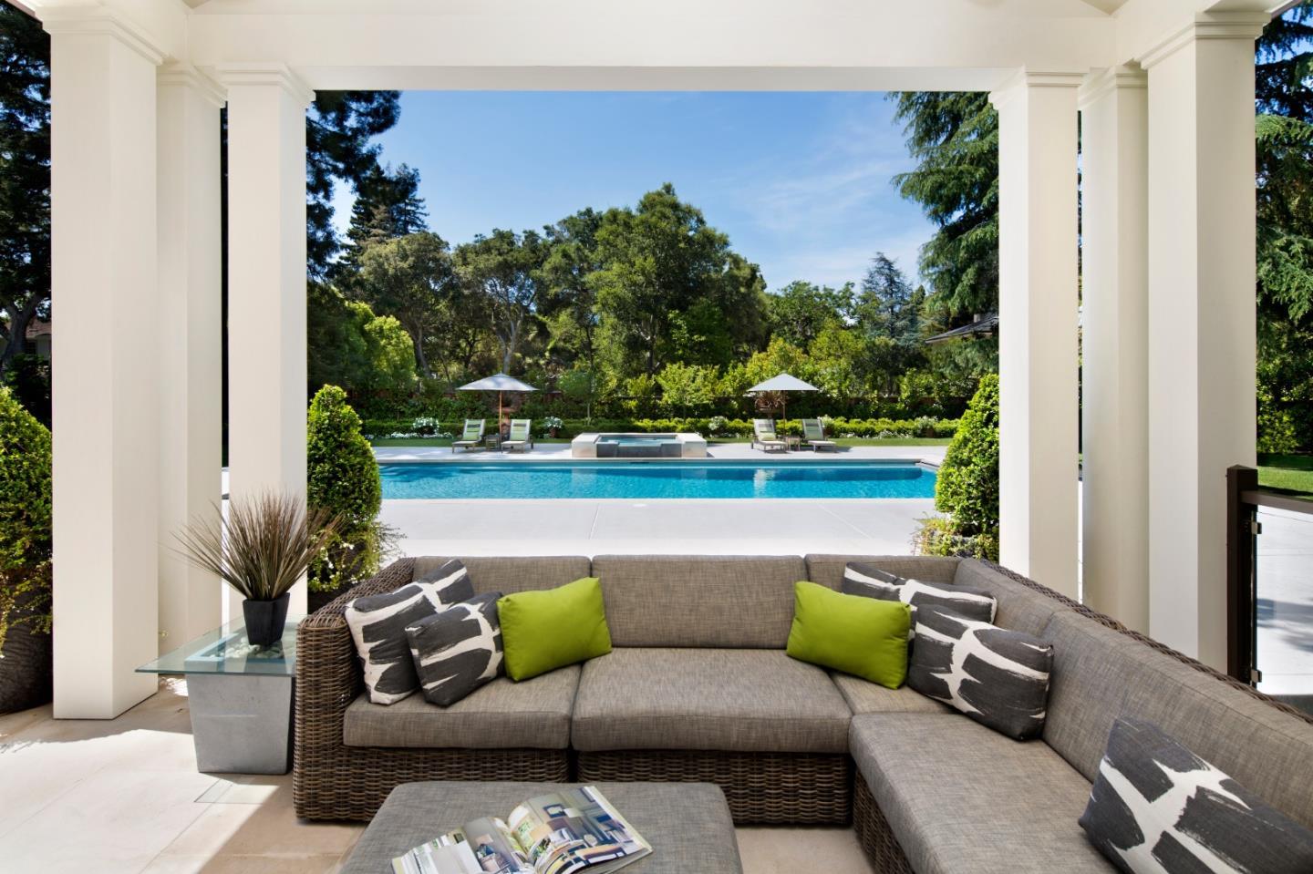 138 Almendral Avenue Atherton, CA 94027 - Photo 40 of 44 a living room with furniture and a potted plant