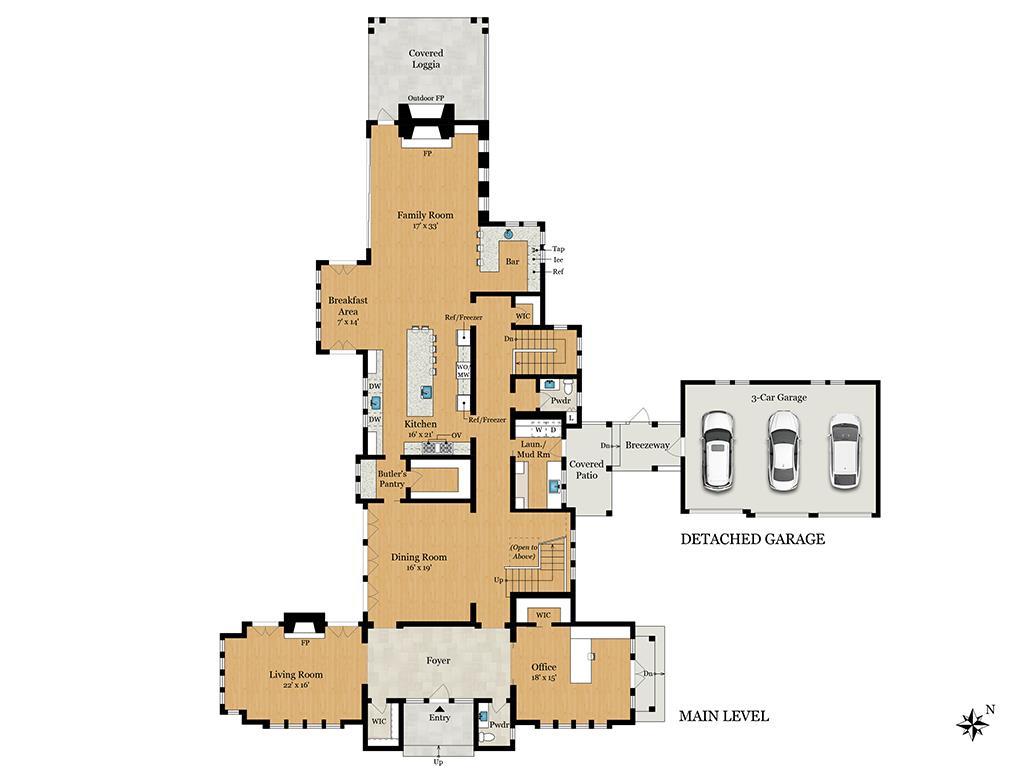 138 Almendral Avenue Atherton, CA 94027 - Photo 43 of 44 a picture of a floor plan