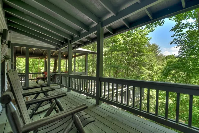 a view of balcony with furniture and outdoor space