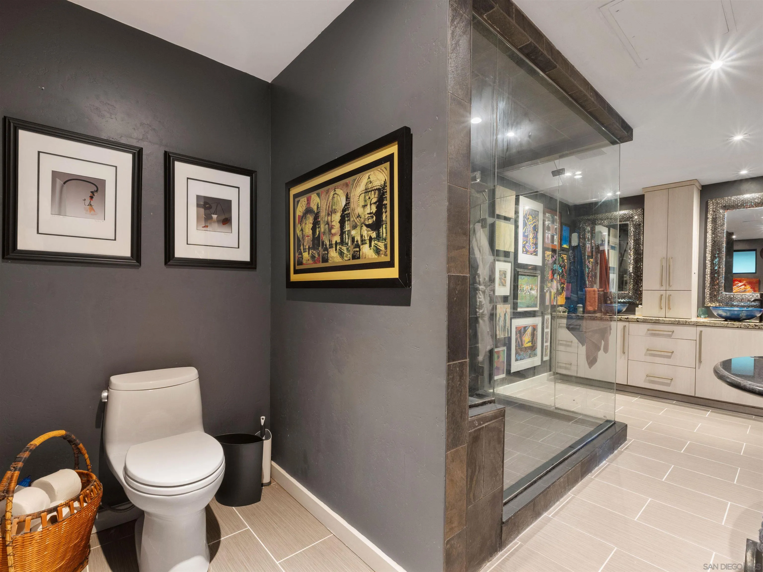 6315 Ridge Manor Avenue San Diego, CA 92120 - Photo 26 of 45 a bathroom with a toilet sink and mirror
