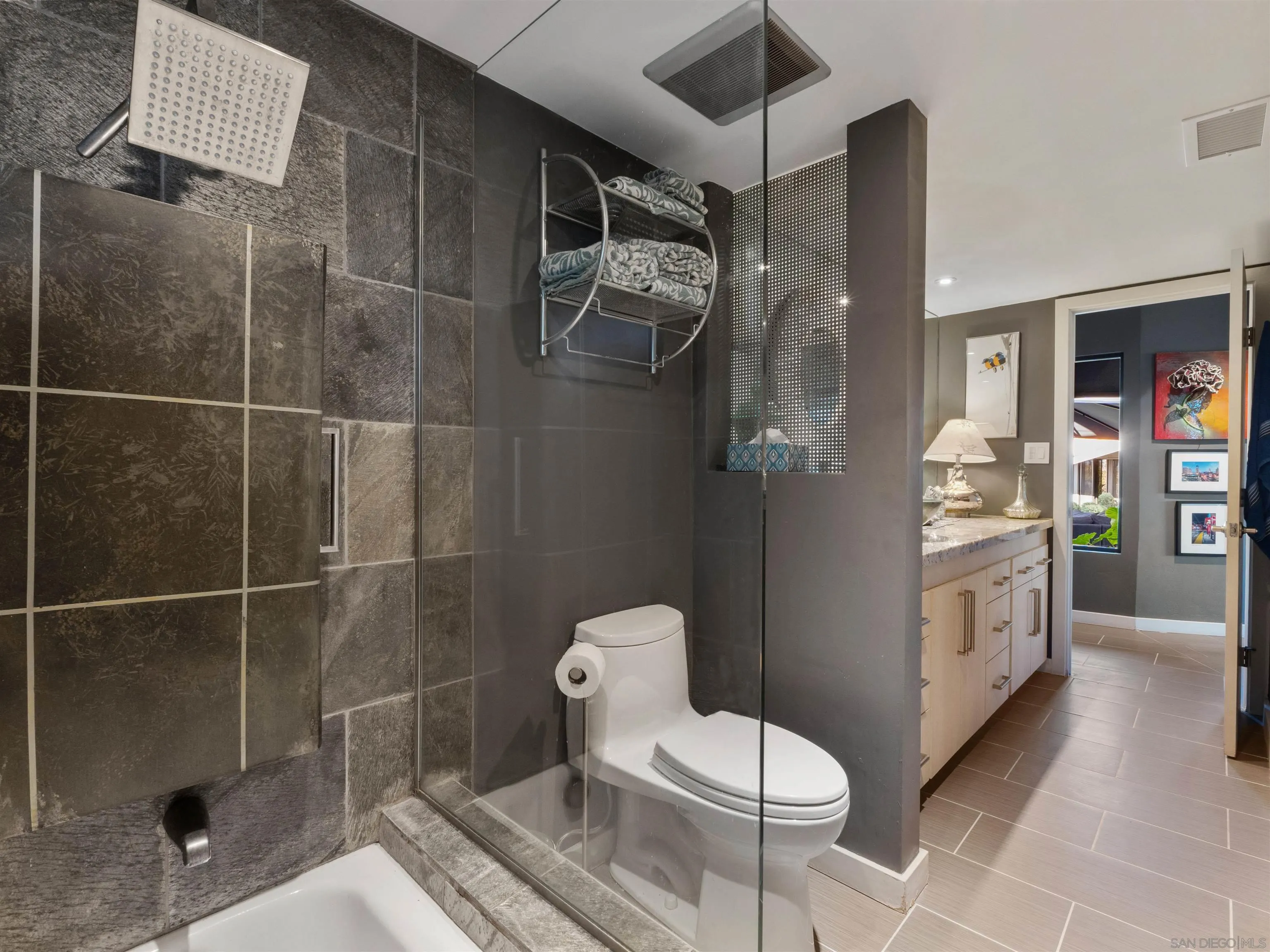 6315 Ridge Manor Avenue San Diego, CA 92120 - Photo 30 of 45 a bathroom with a toilet and a shower