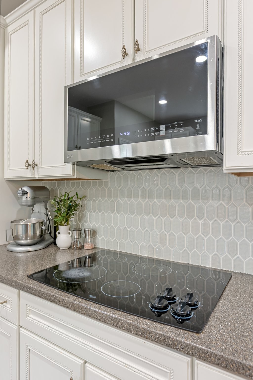 5048 Abington Ridge Lane Franklin, TN 37067 - Photo 21 of 64 a kitchen with a potted plant on the counter and cabinets