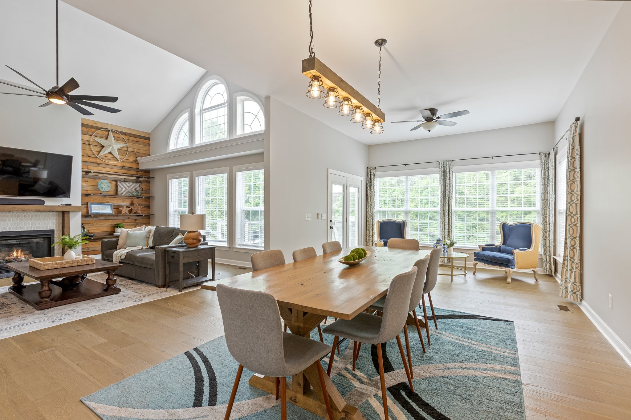 5048 Abington Ridge Lane Franklin, TN 37067 - Photo 28 of 64 a view of a dining room with furniture window and wooden floor