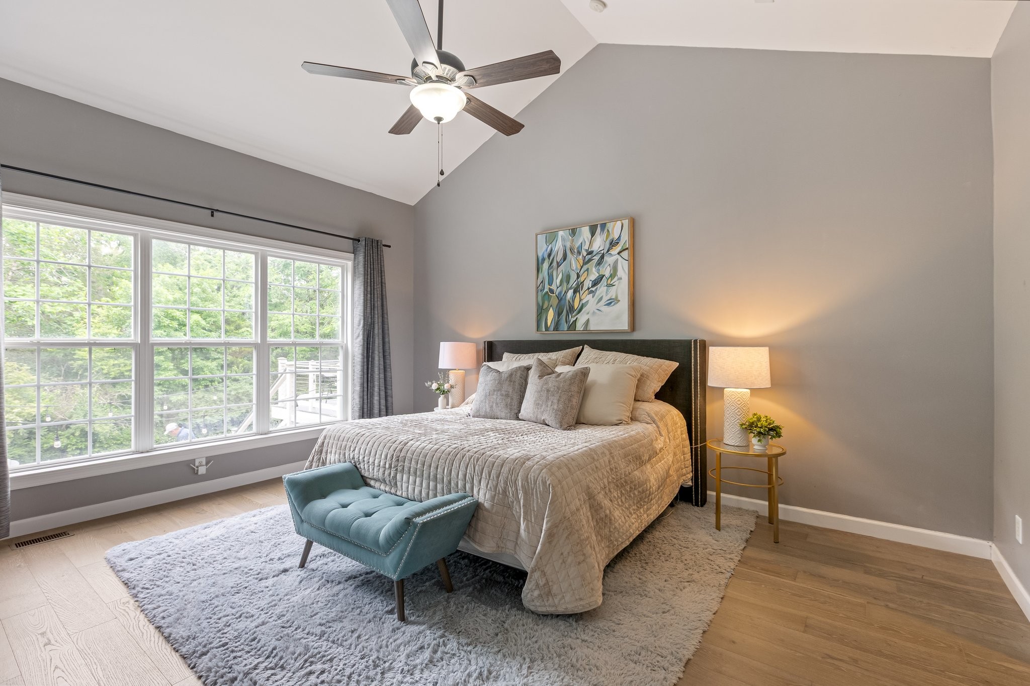 5048 Abington Ridge Lane Franklin, TN 37067 - Photo 33 of 64 a bedroom with a bed flat screen tv and window