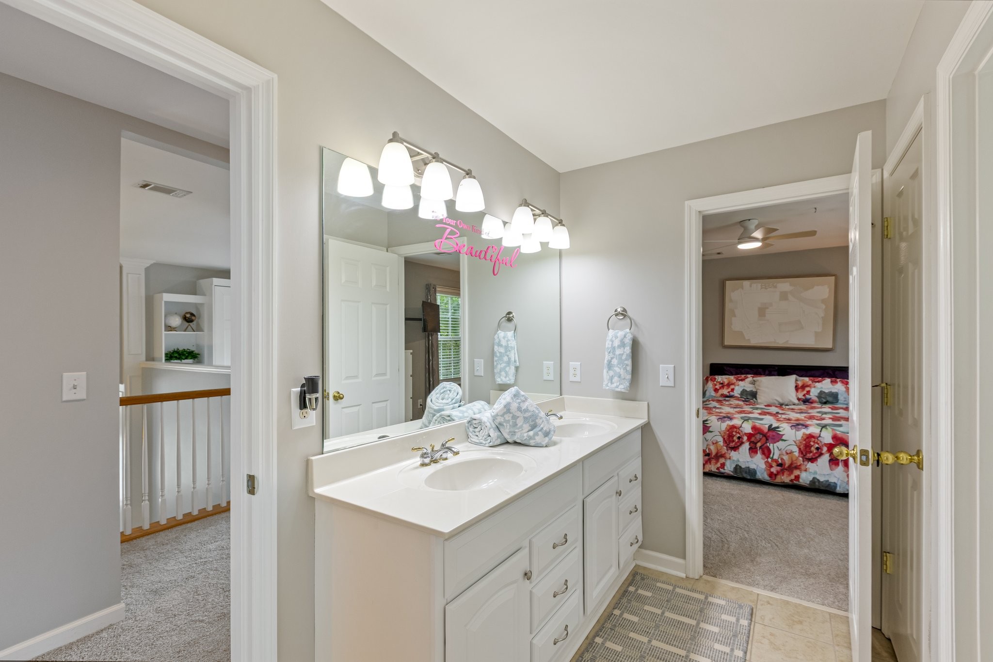 5048 Abington Ridge Lane Franklin, TN 37067 - Photo 47 of 64 a bathroom with a sink vanity and a mirror