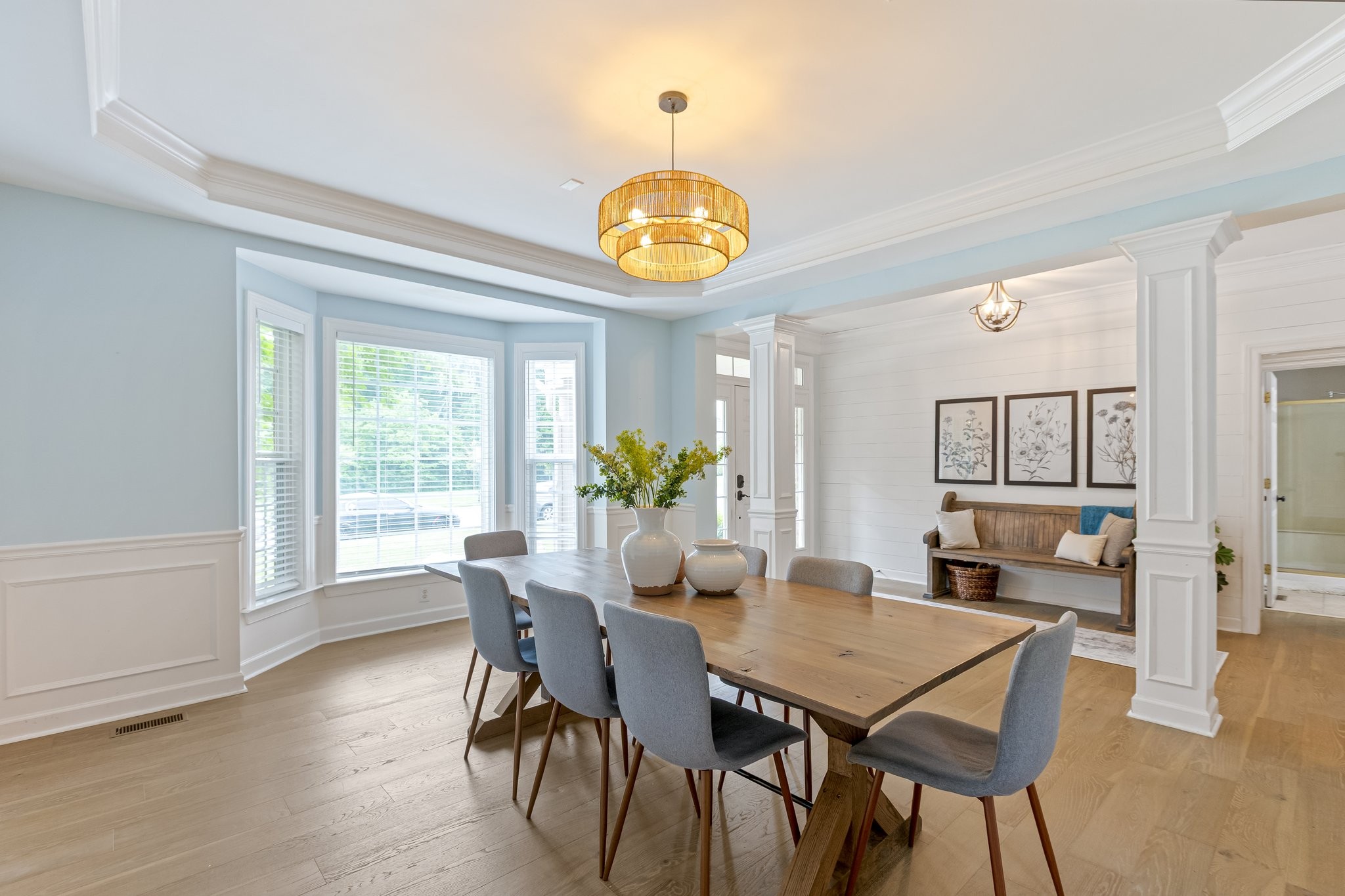 5048 Abington Ridge Lane Franklin, TN 37067 - Photo 8 of 64 a view of a dining room with furniture window and wooden floor