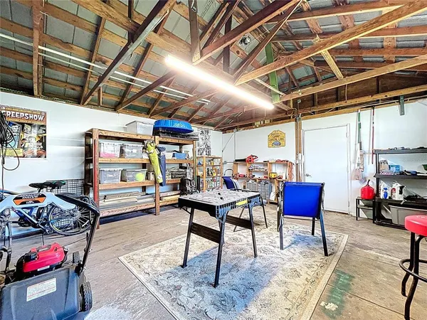 a view of a lake with a houses