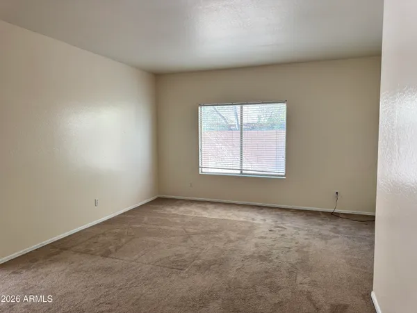 an empty room with a window
