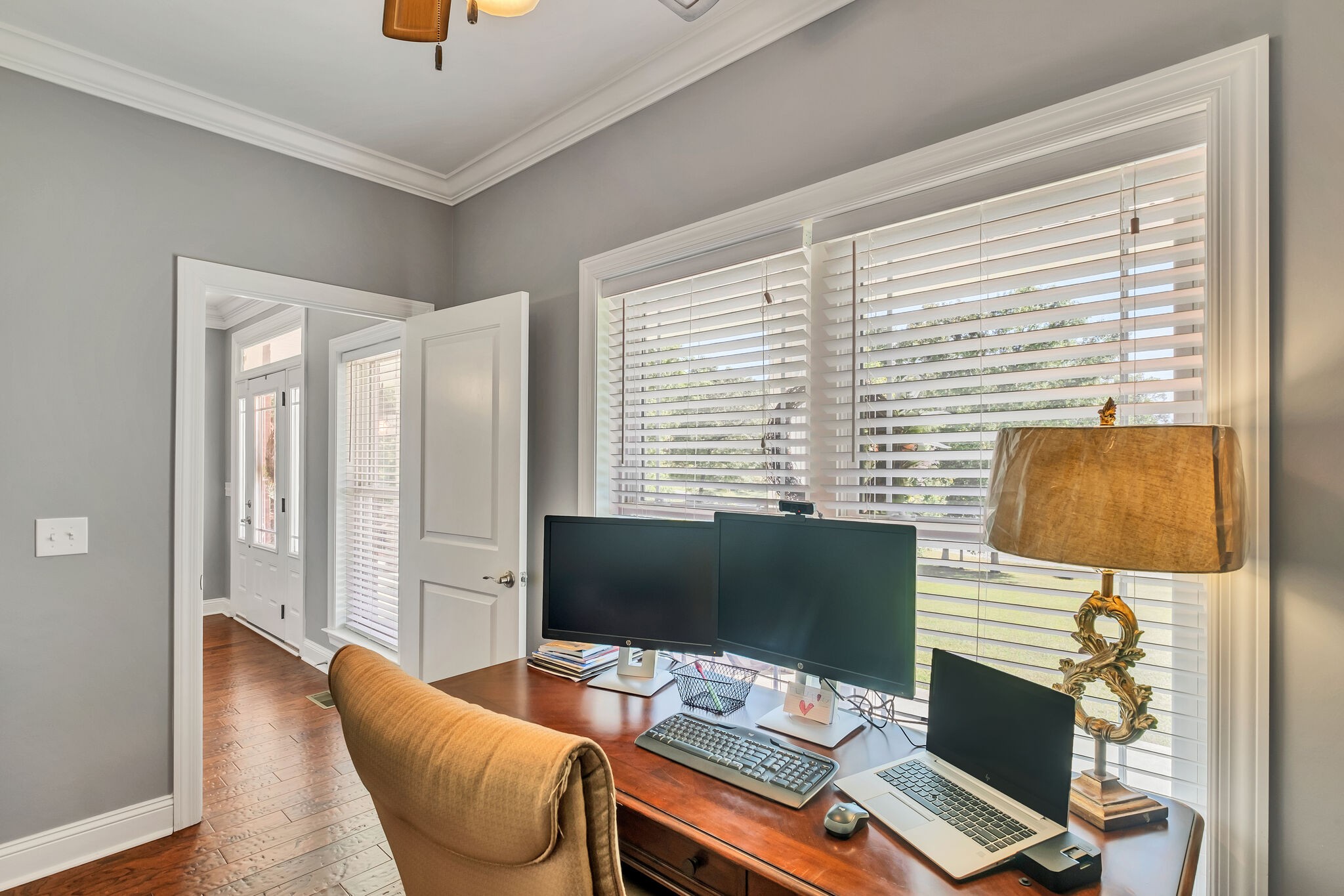 244 Double Eagle Drive Summertown, TN 38483 - Photo 14 of 55 a desktop computer sitting on top of a desk next to a window