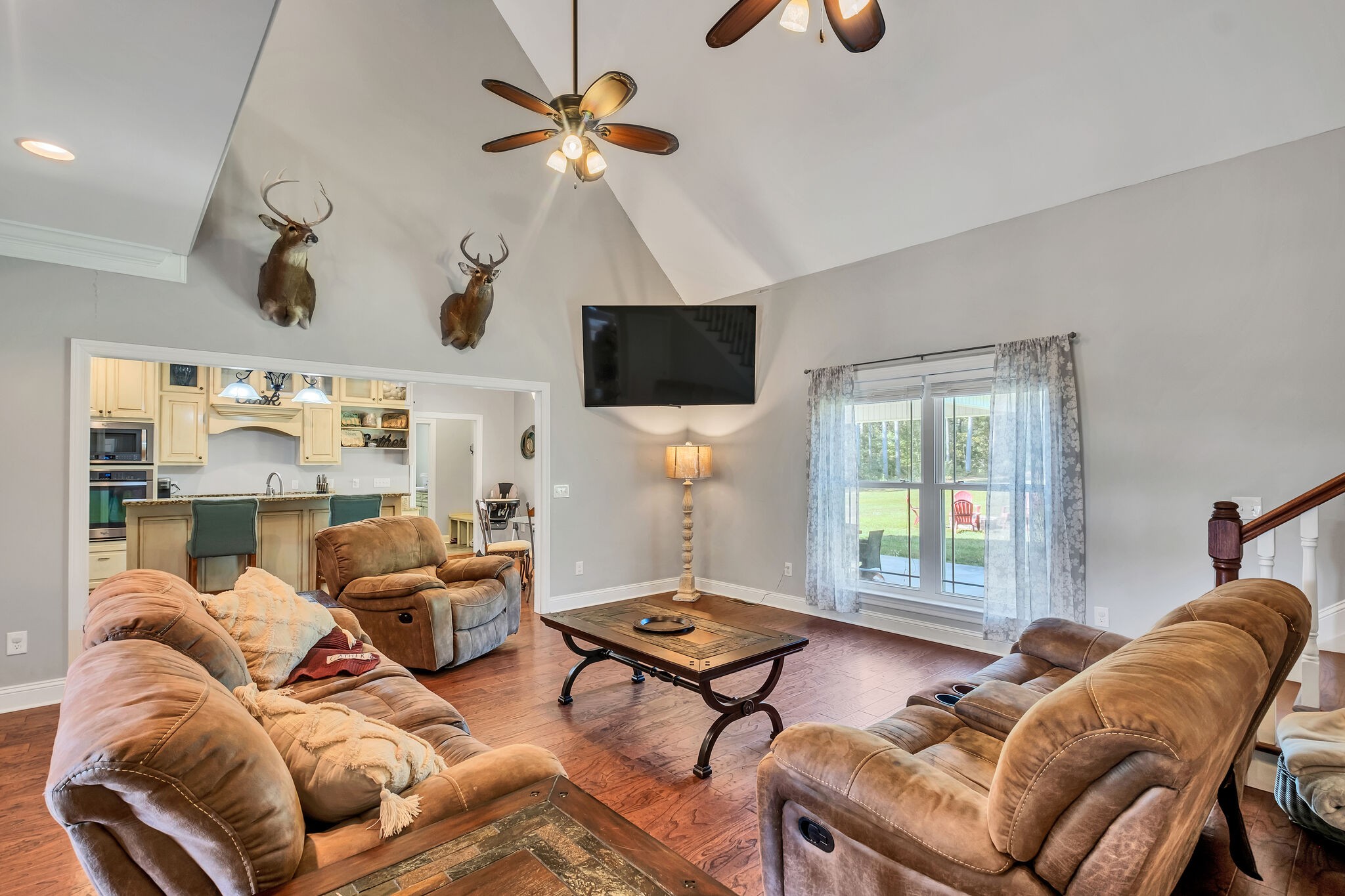244 Double Eagle Drive Summertown, TN 38483 - Photo 18 of 55 a living room with furniture and a flat screen tv
