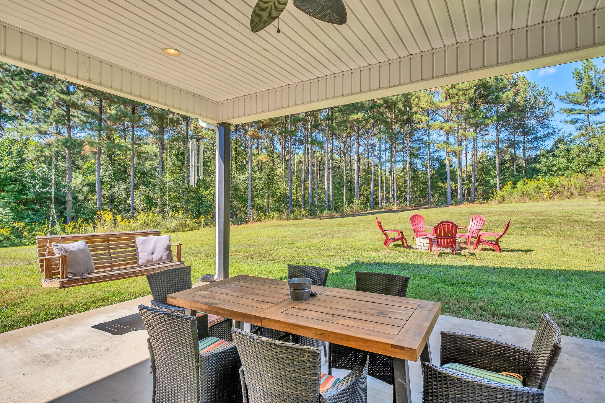 244 Double Eagle Drive Summertown, TN 38483 - Photo 54 of 55 a view of an outdoor dining space with a table and chairs