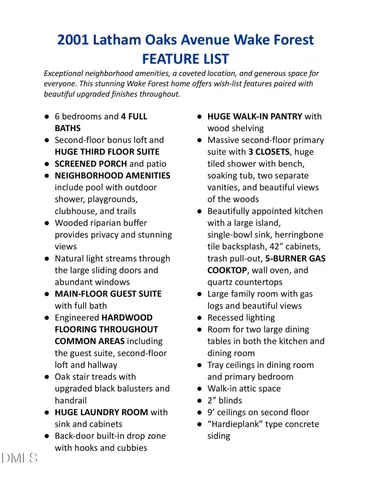 $645,000 | 2001 Latham Oaks Avenue, Wake Forest, NC 27587