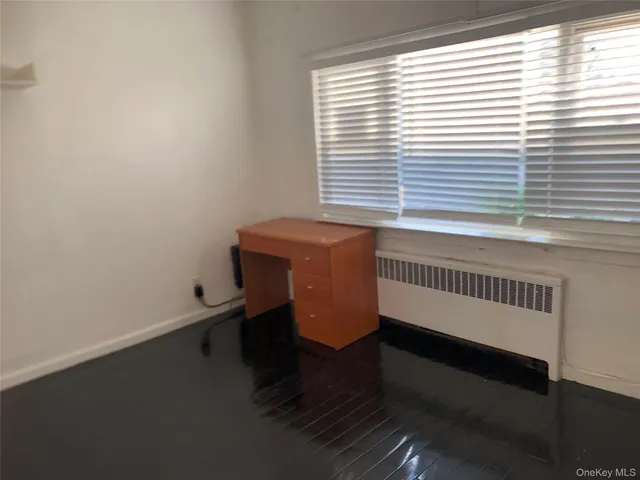 a balcony with a window