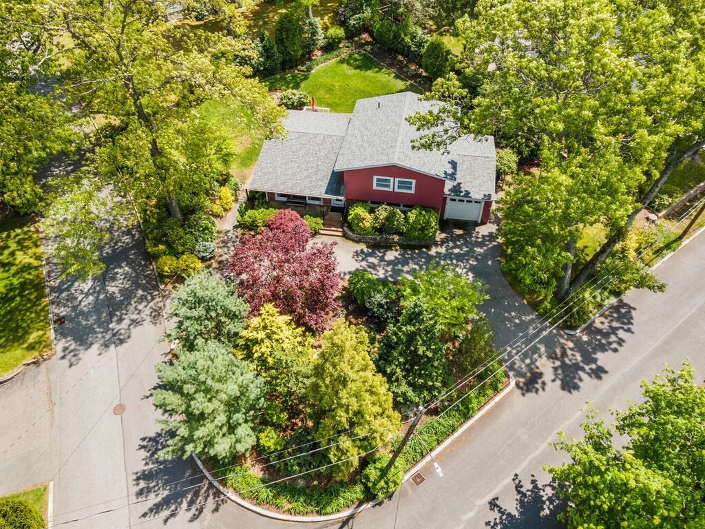 19 West Chardon Road Winchester, MA 01890 - Photo 30 of 40 an aerial view of a house with a yard and a large tree