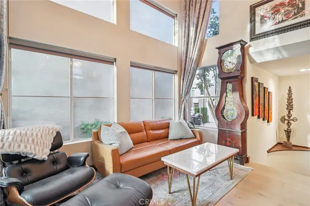 a kitchen with refrigerator and window