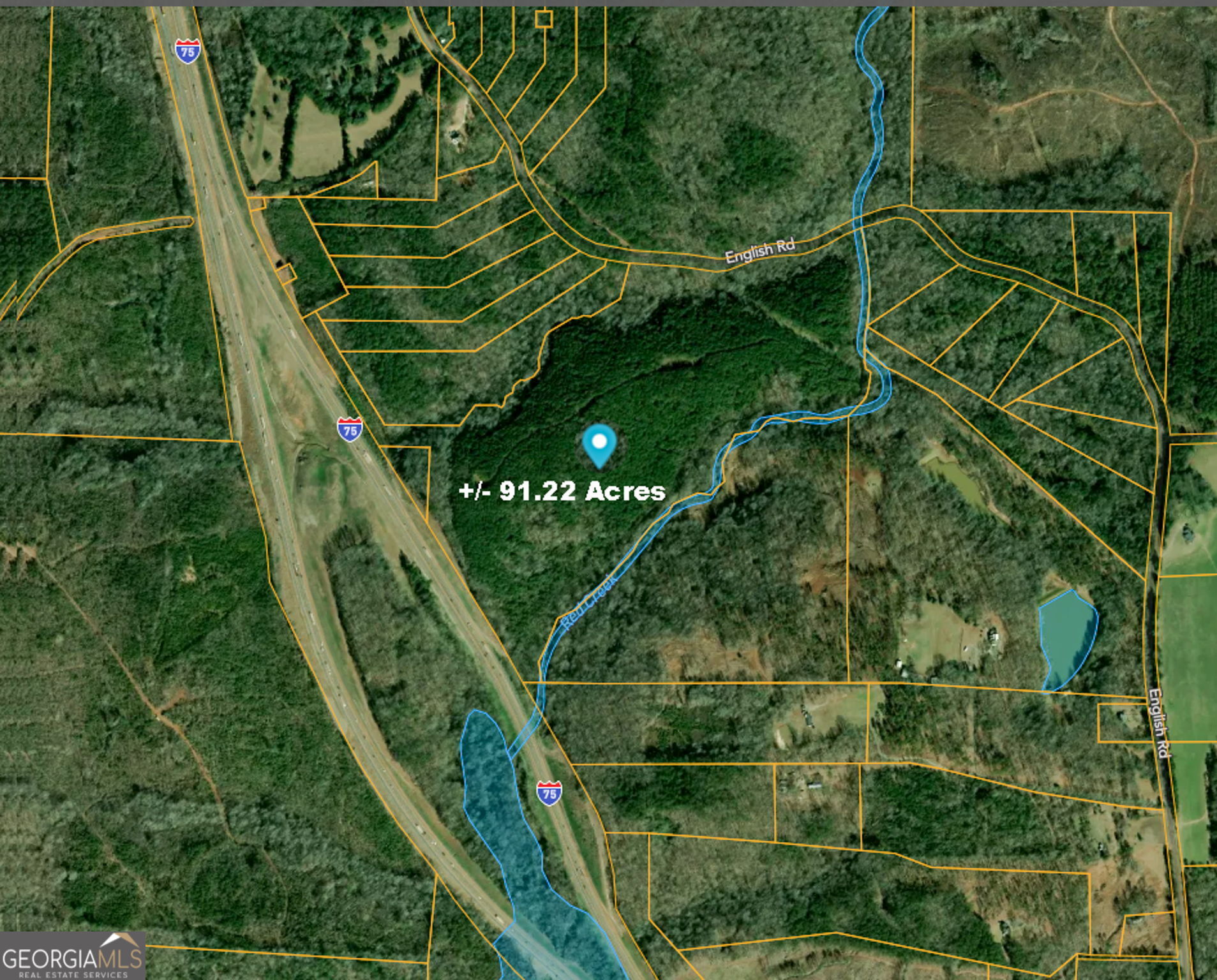 a bird view of a yard