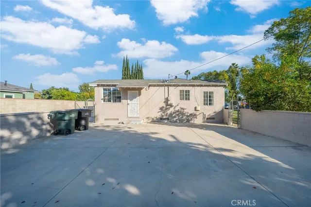 a view of a house with a patio