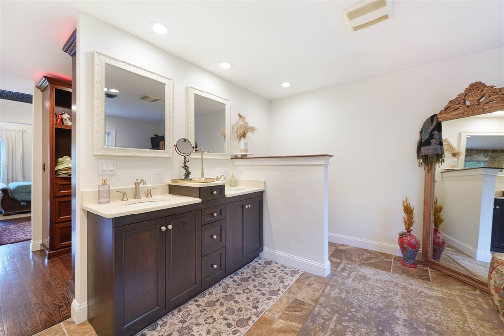 50 Elm Street Plympton, MA 02367 - Photo 28 of 40 a spacious bathroom with a sink double vanity and a mirror